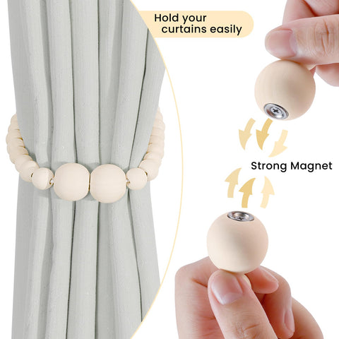KLOGTSIND magnetic curtain holders require no tools for installation.