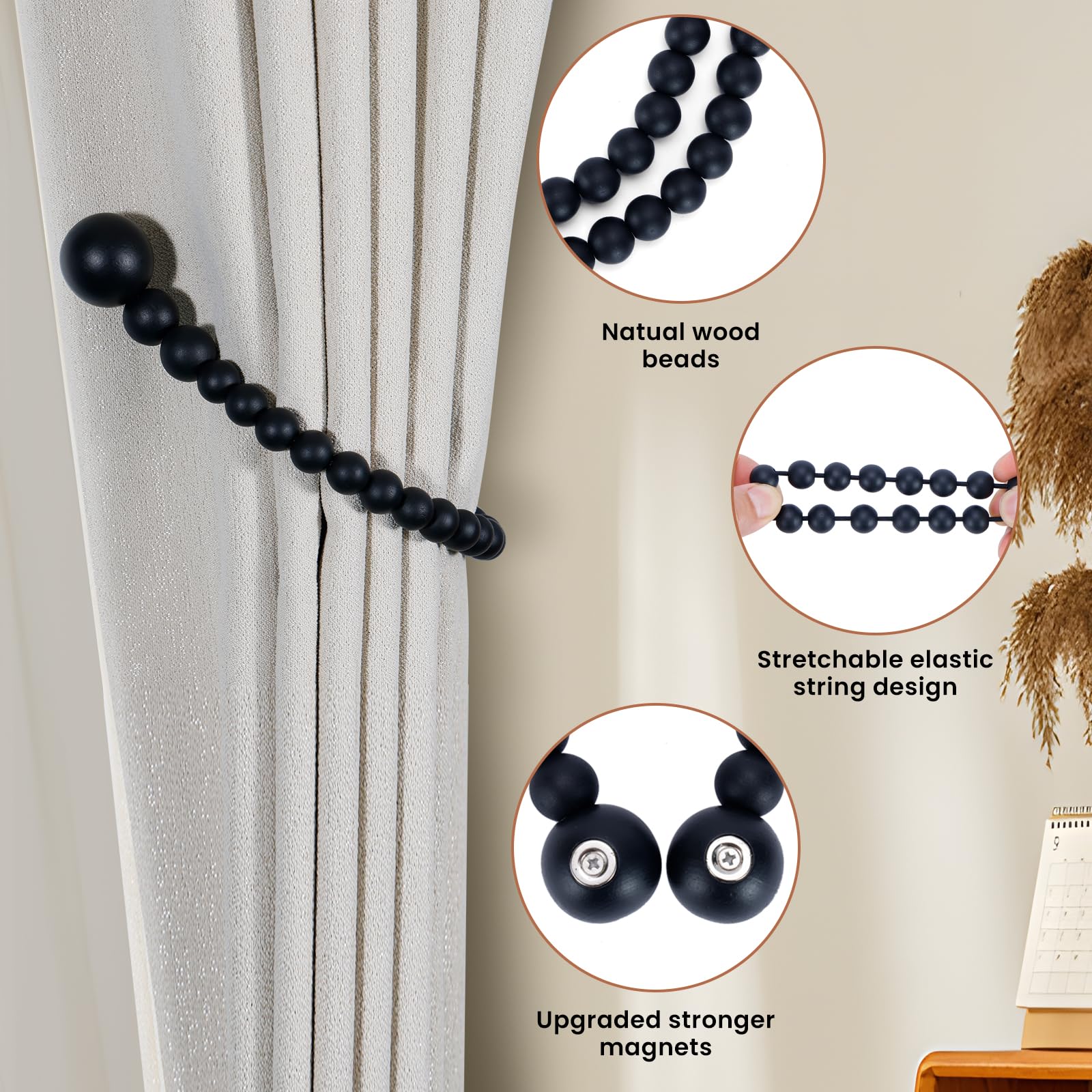 KLOGTSIND nursery decor use with magnetic tiebacks keeping light curtains neatly back.