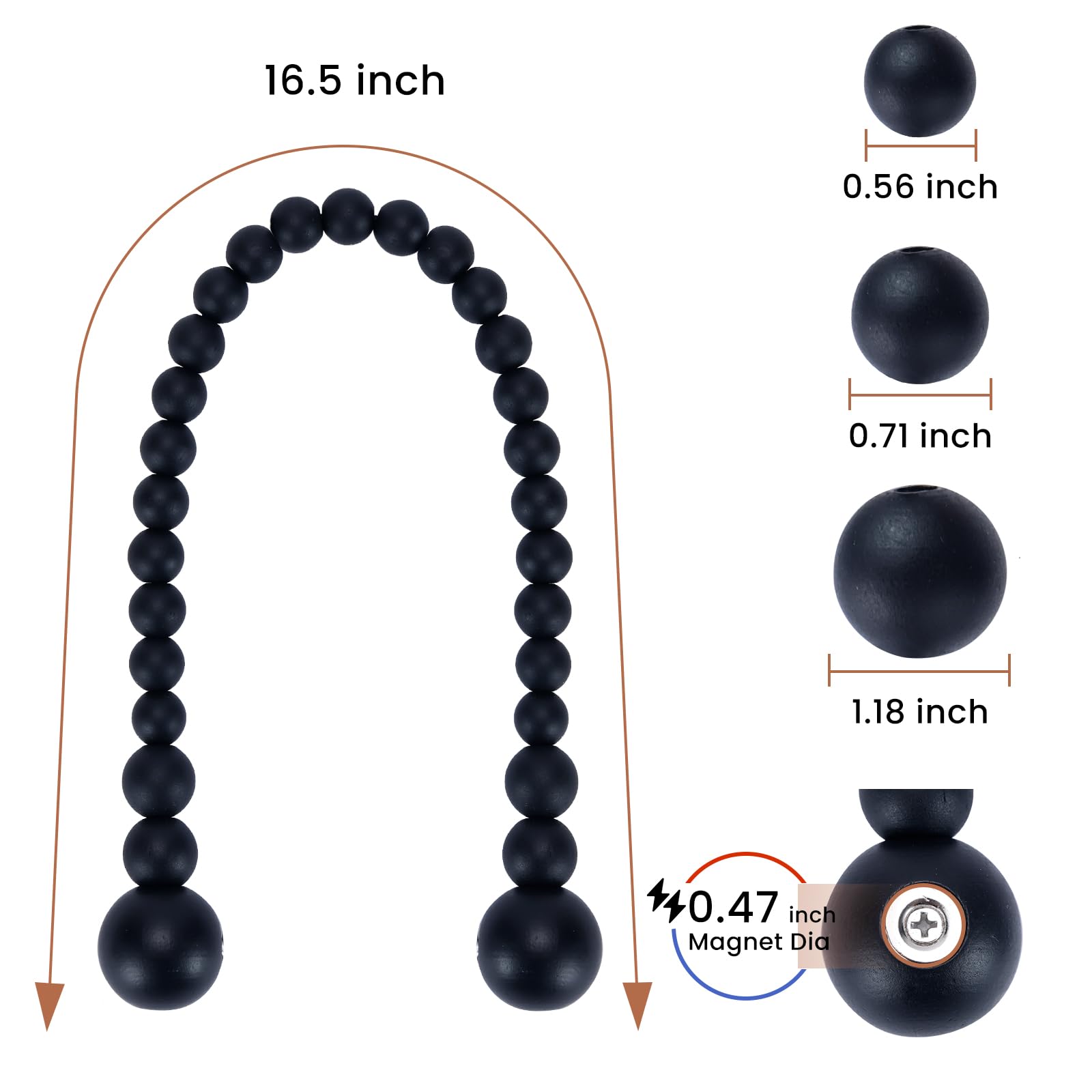 KLOGTSIND wood beads detail on curtain ties highlighting boho charm.