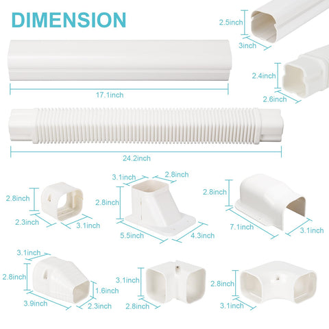 KLOLKUTTA line set cover demonstrates adjustable length for universal compatibility.
