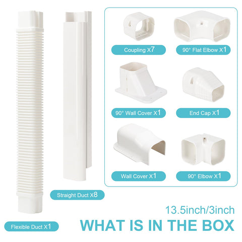 KLOLKUTTA line set cover in white showing weather protection for outdoors.