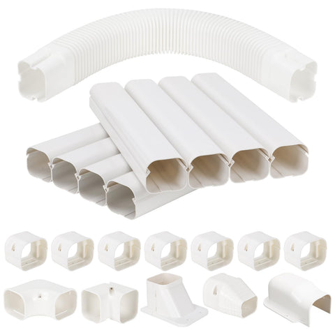 KLOLKUTTA mini split line set cover assembly for a clean exterior.