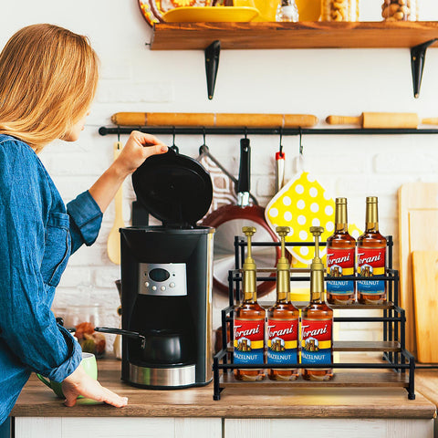 Klxuyuo Syrup Rack with sturdy metal frame for daily use