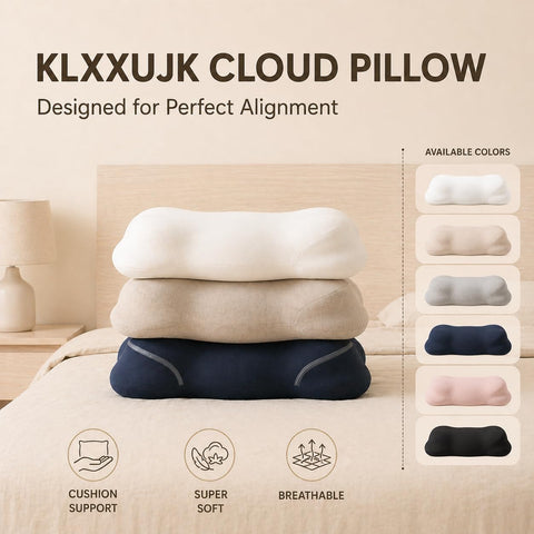 KLXXUJK Cloud Pillow vacuum-sealed packaging indicates freshness on delivery.