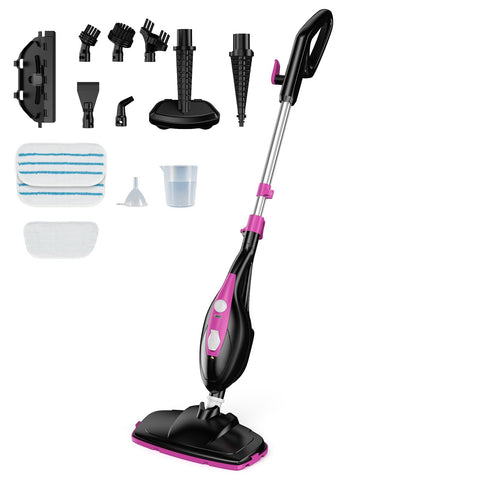 KMFurnila 14-in-1 attachments for versatile steam cleaning across surfaces.