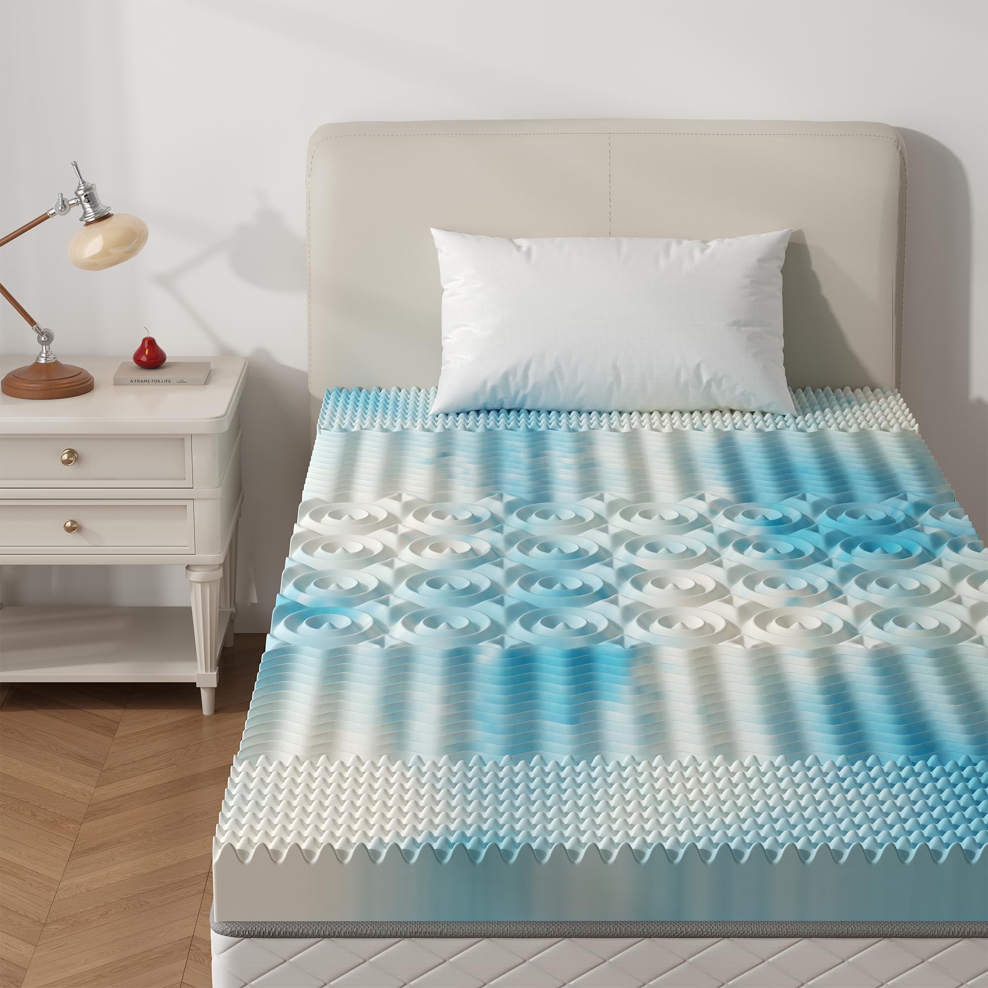 KMFurnila 4-inch topper cooling gel foam for hot sleepers