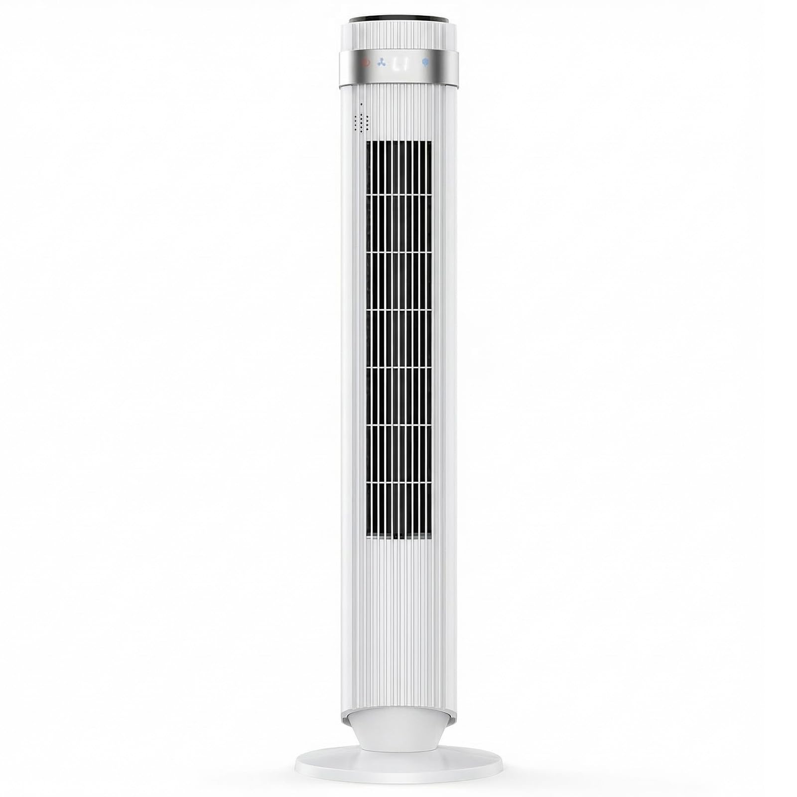 KMFurnila Tower Fan with remote control for convenient bedroom cooling.