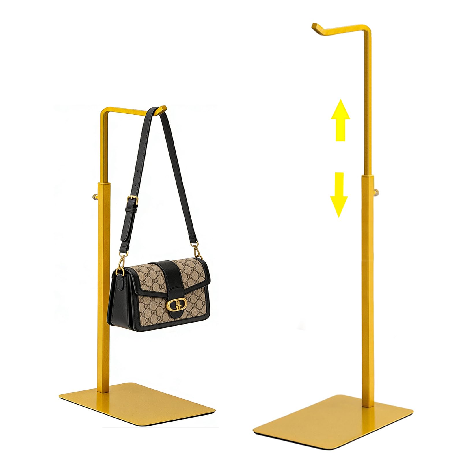 KMtilsh purse holder set with golden hanger rack displays bags neatly