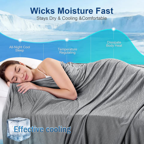 KMUSET breathable cooling blanket stays gentle on skin all night.