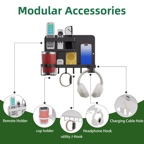 KMUZAWN adhesive mount supports up to 22 lbs without drilling.