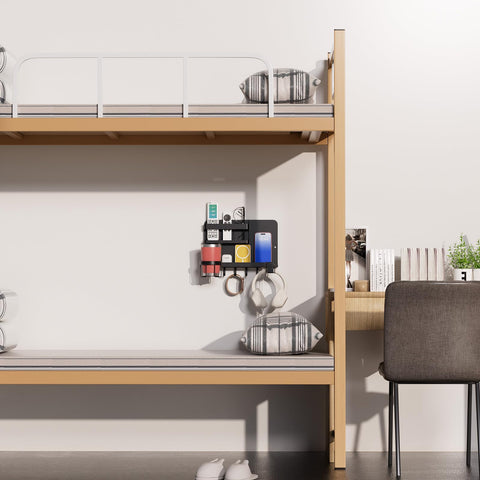 KMUZAWN dorm-ready decor enhances organization without wall damage.