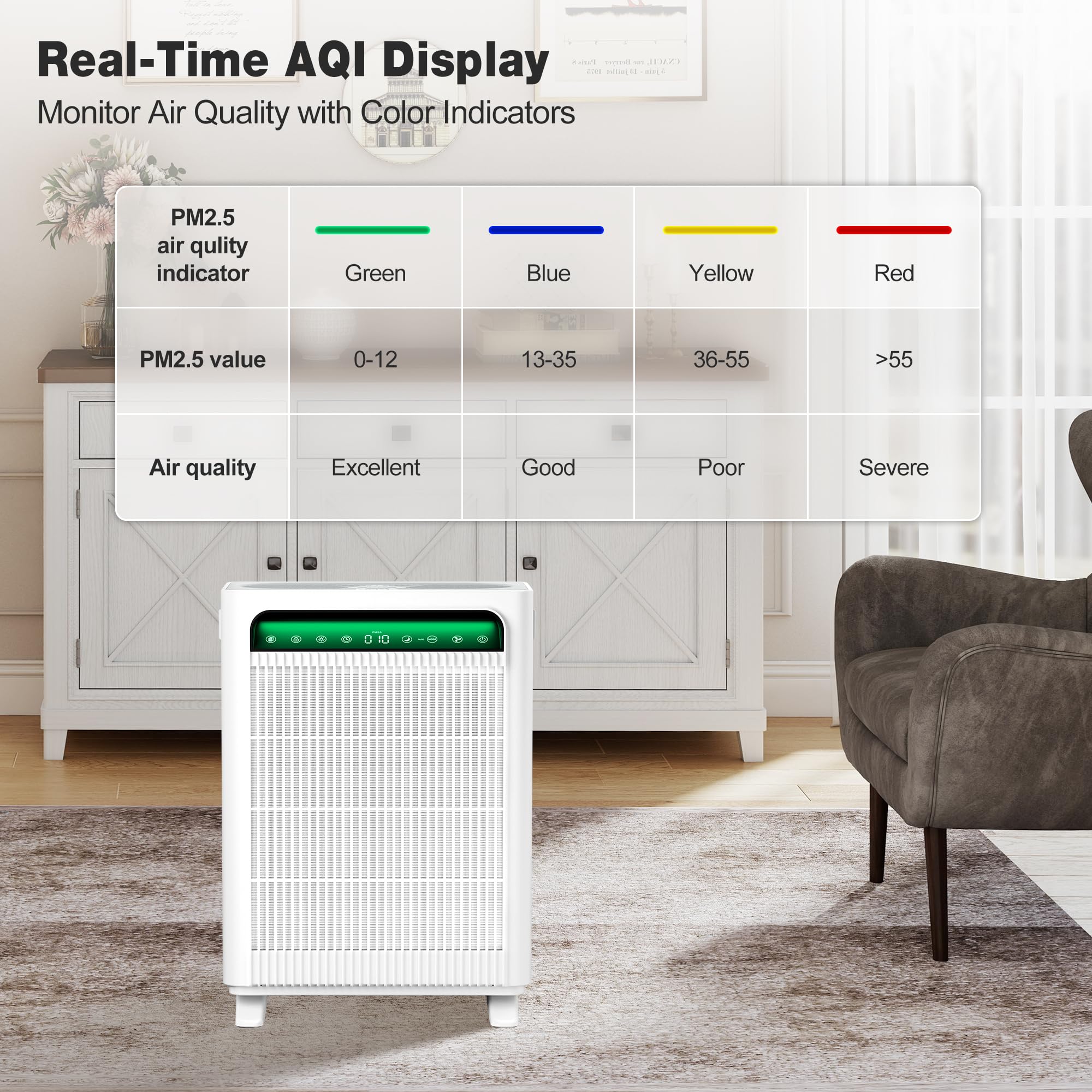 KNKA sleep mode operates quietly for undisturbed nights and restful sleep.