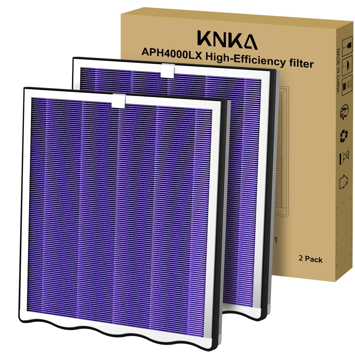 KNKA APH4000 two-pack filters in box for fresh air