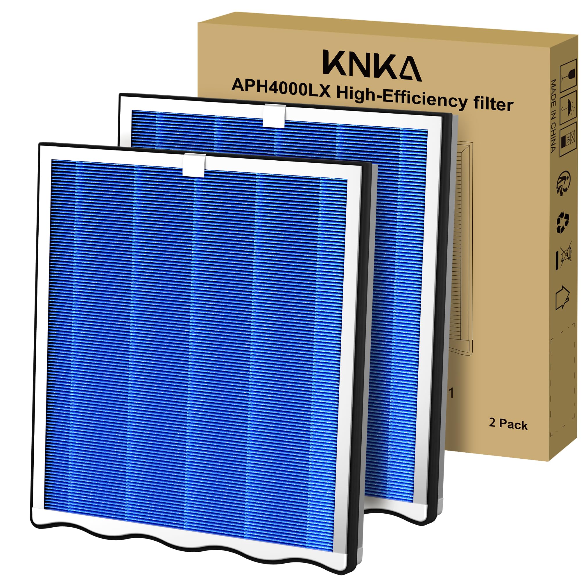 KNKA APH4000 replacement two-pack filters for stable airflow and dependable performance.