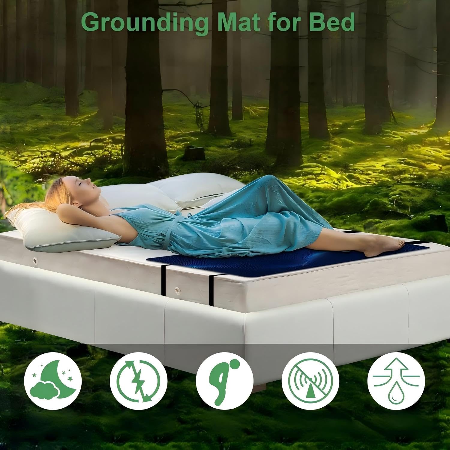 Knocoka grounding mat soft touch surface with anti-slip PU leather.