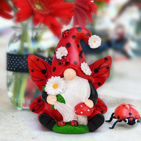 KnomeKo Fairy Gnome with wings adds whimsical porch charm.