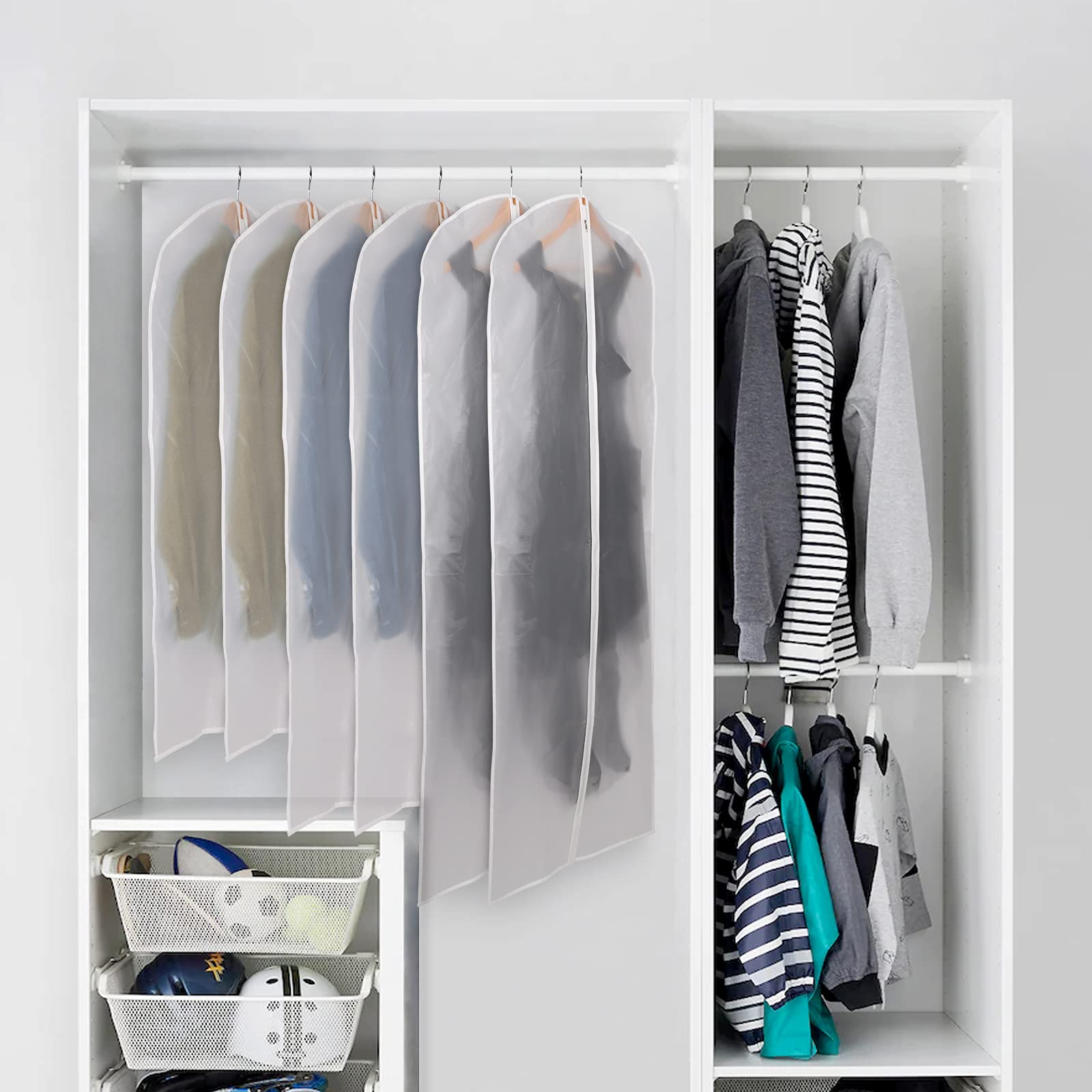 Kntiwiwo 12-pack garment bags simplify closet organization at home.