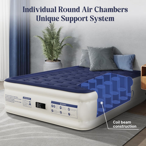 KNZZO waterproof and anti-puncture queen mattress for reliable protection.