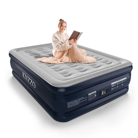 KNZZO full air mattress with built-in pump for quick setup and consistent comfort.