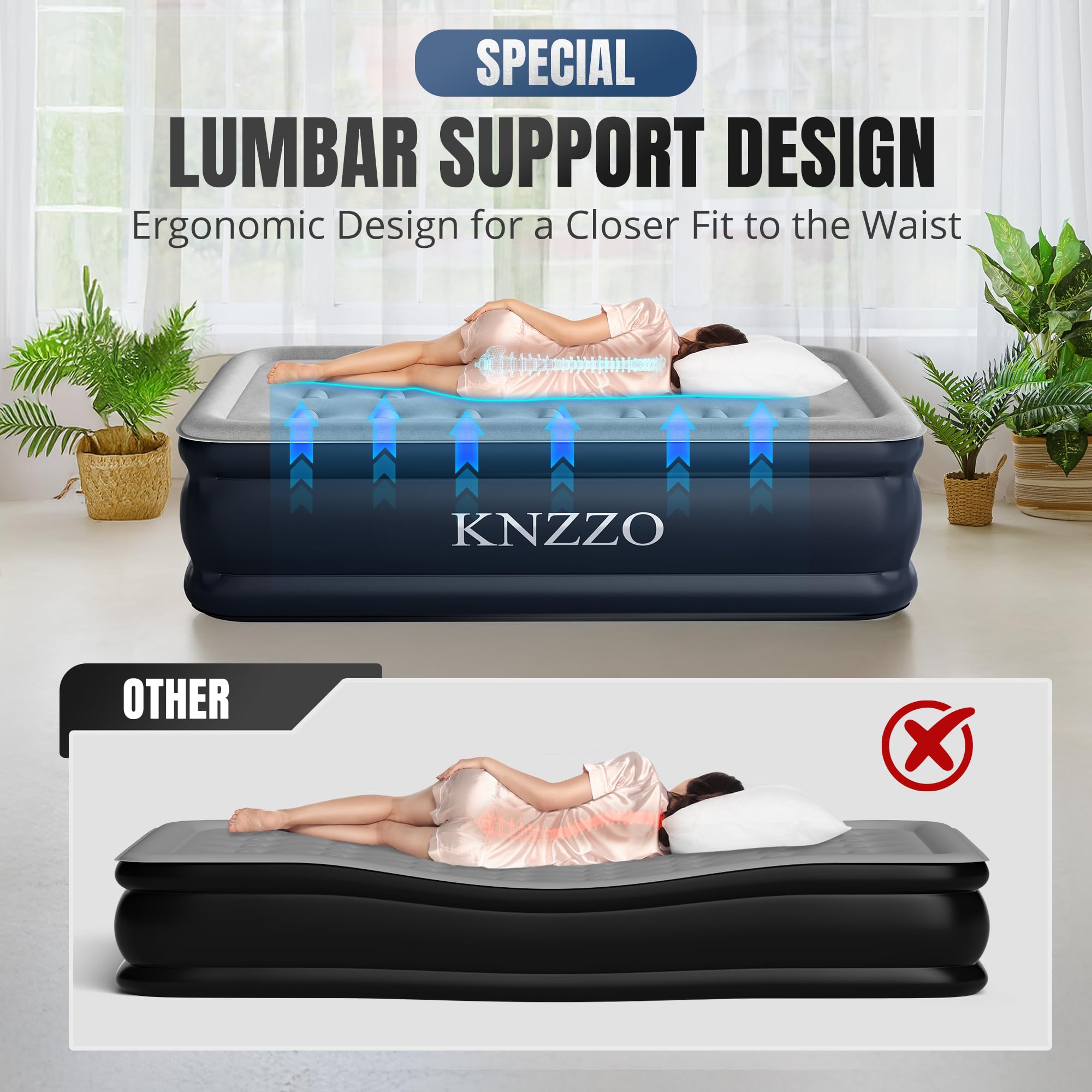 KNZZO mattress setup in a guest room creates a welcoming space