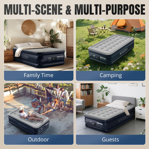 KNZZO mattress ideal for camping thanks to portability