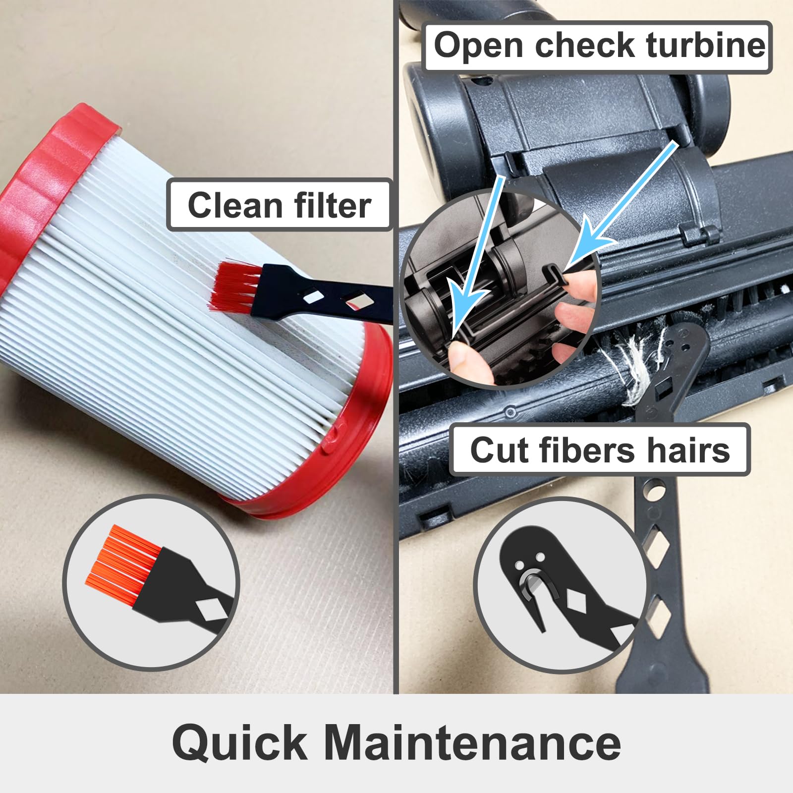 Kodahome durable construction for long lasting vacuum attachments