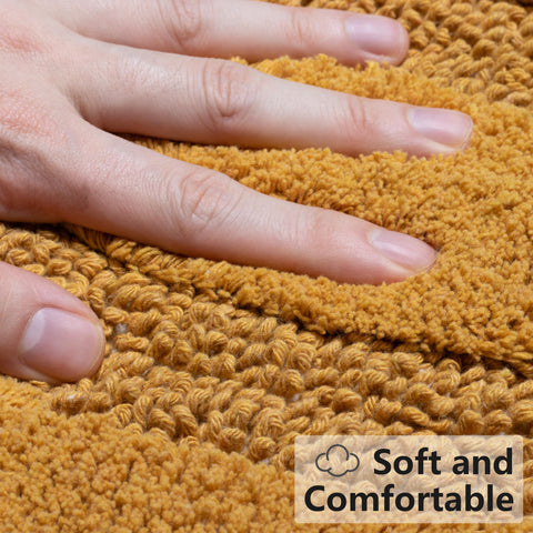 KOEXM hand-woven rug showcases textured cotton for warm, luxurious feel.