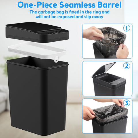 KOEYLE fixed ring holds trash bag securely inside the can