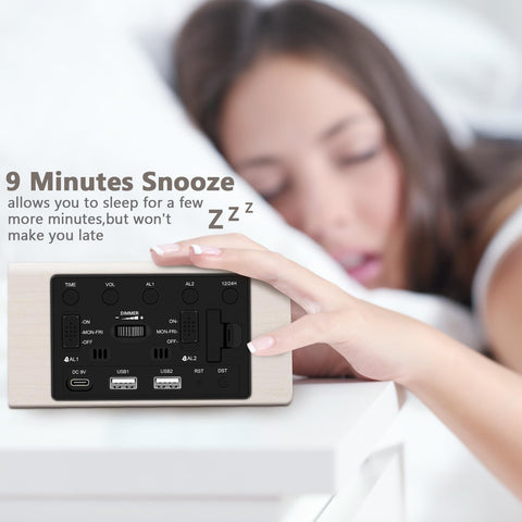 Kogonee alarm clock makes a stylish, gift-ready bedside companion.