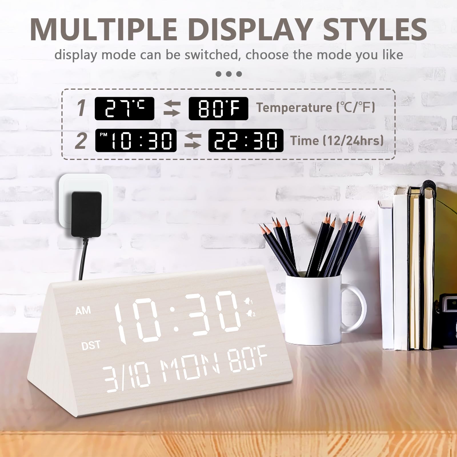 Kogonee alarm clock demonstrating the nine-minute snooze feature.