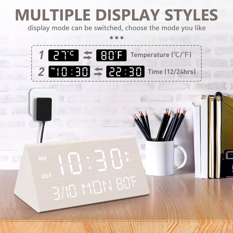 Kogonee alarm clock demonstrating the nine-minute snooze feature.