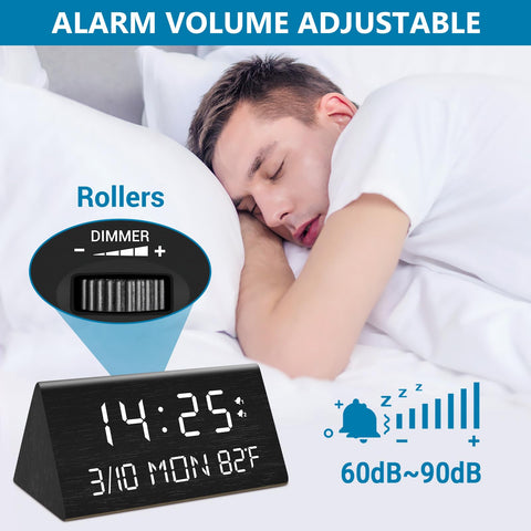 Kogonee alarm clock with two alarms and snooze function.