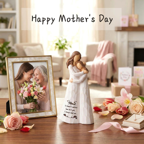 Kohehe hand painted mom figurine with fine details for decor