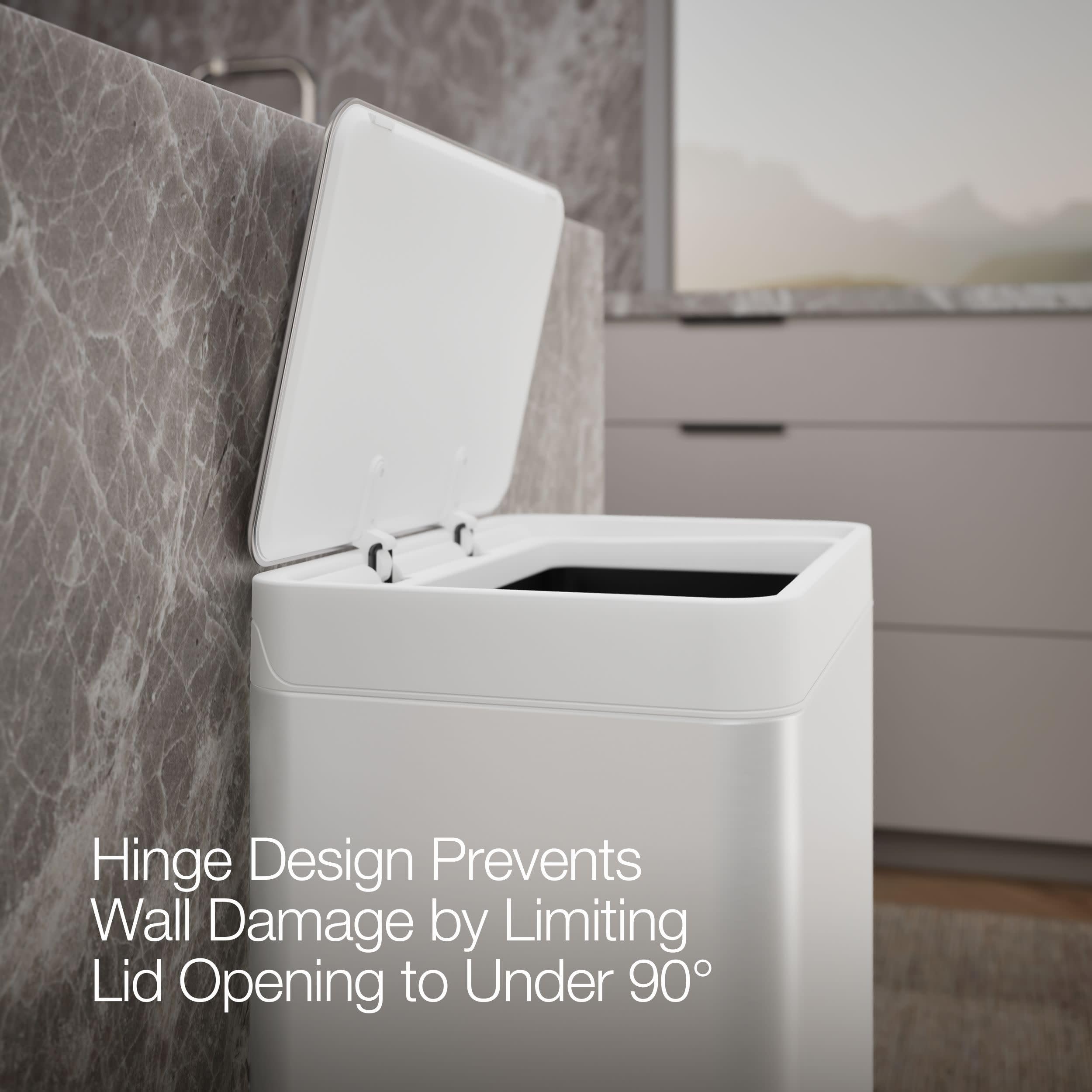 Kohler 20940-STW 13-gallon capacity fits most standard trash bags.