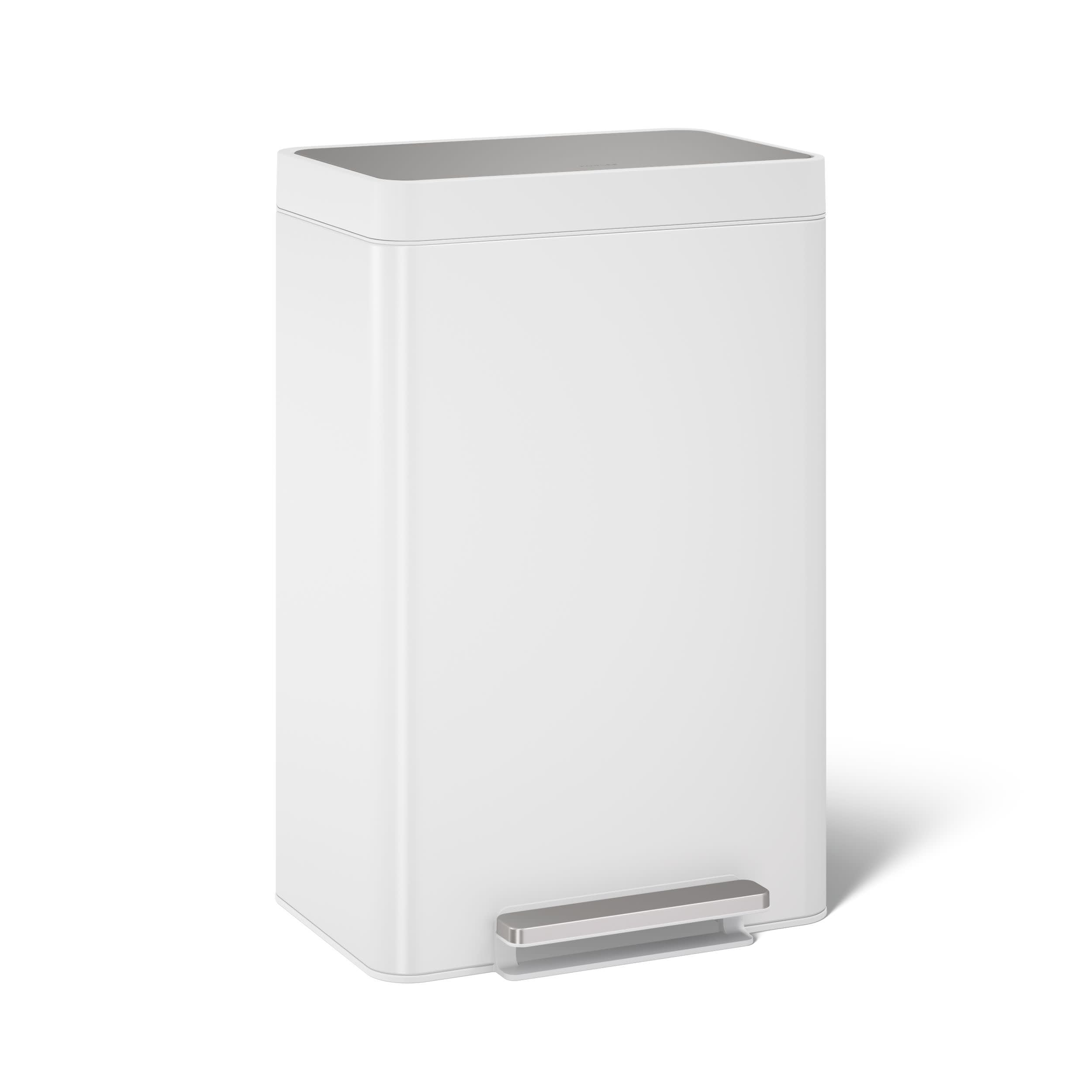 Kohler 20940-STW trash can with quiet-close lid for a peaceful kitchen.