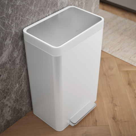 Kohler 20940-STW wall-saver fit against cabinetry for space efficiency.