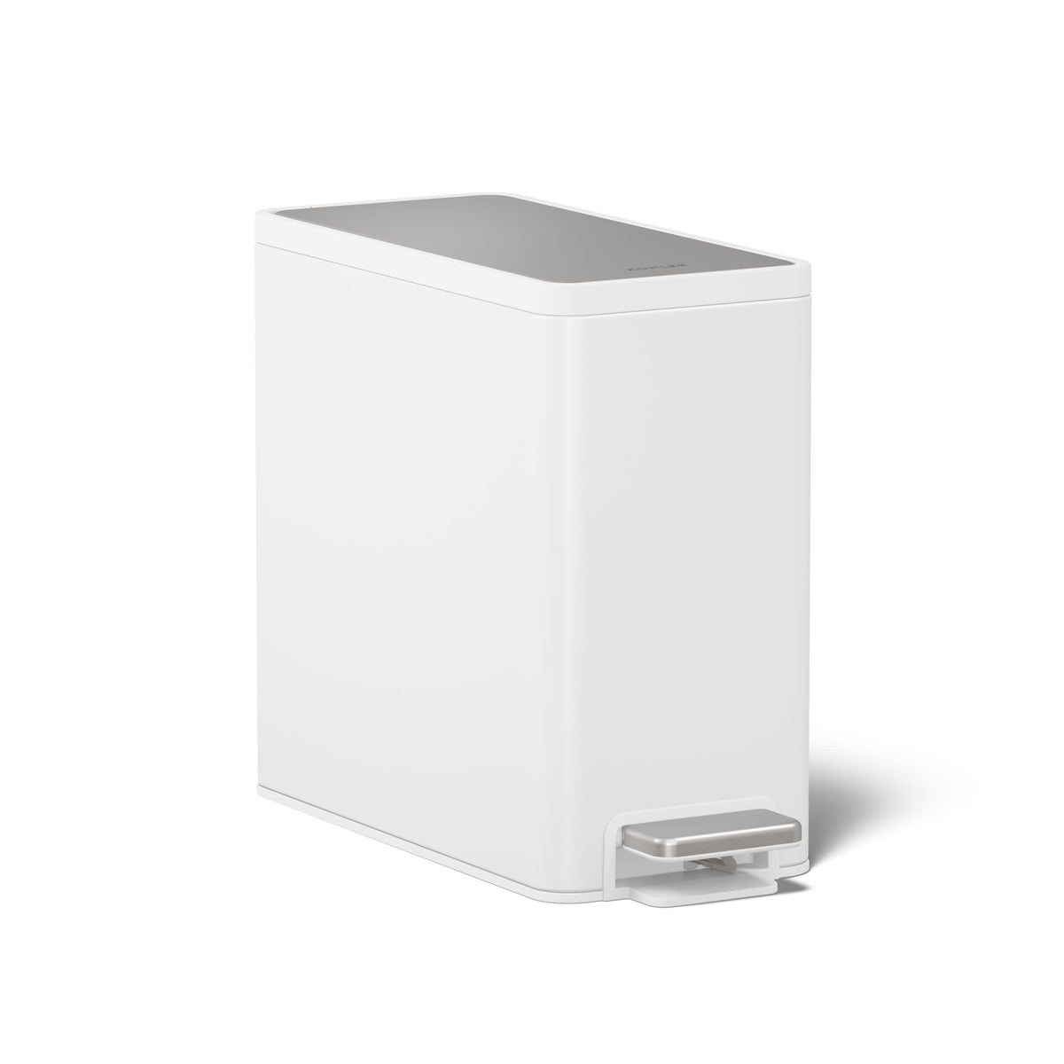 Kohler 20957-STW soft-close lid in white stainless steel.