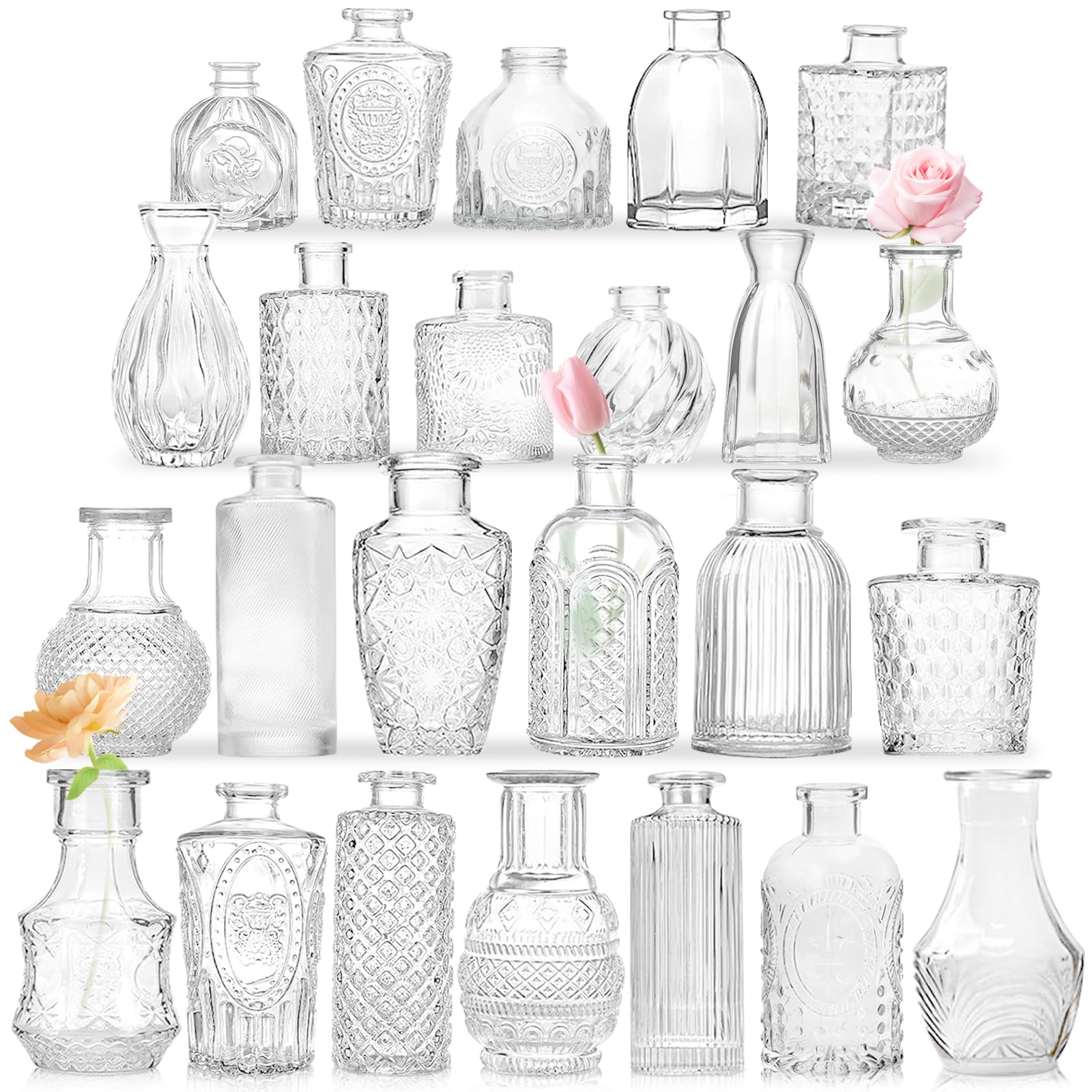 KOIUEYW bud vases bulk set, perfect wedding centerpieces for tables