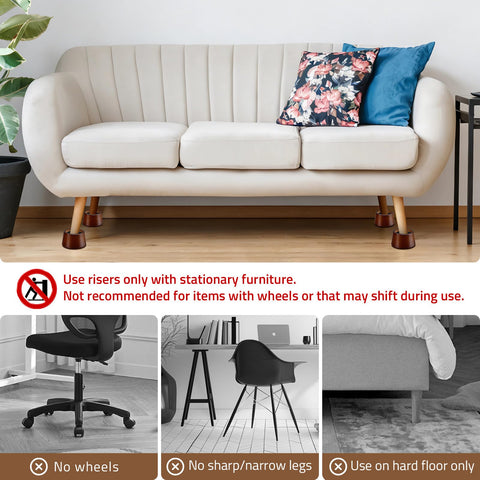 KOIKEY recessed hole keeps legs secure for stability.