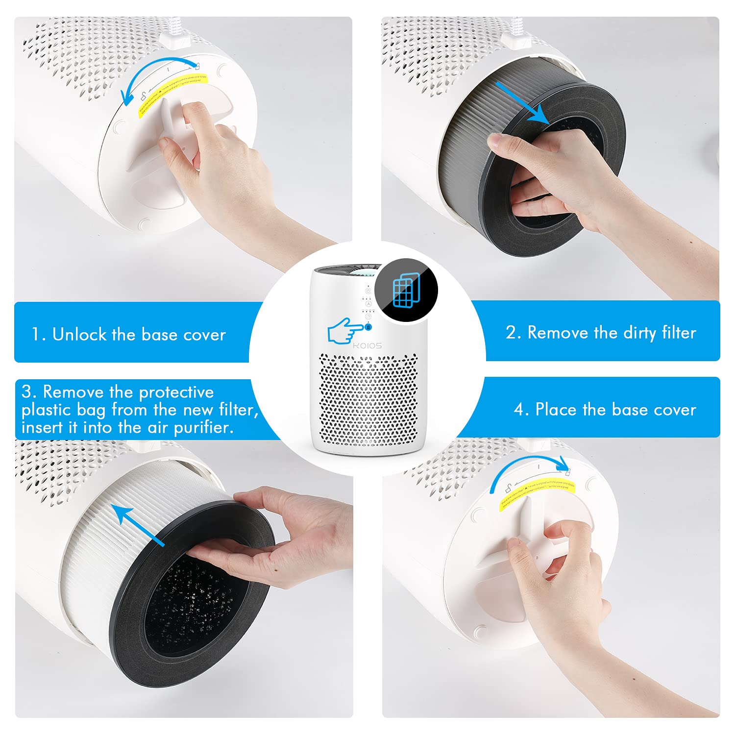 KOIOS H13 filter sealed packaging protects its lifetime and performance.