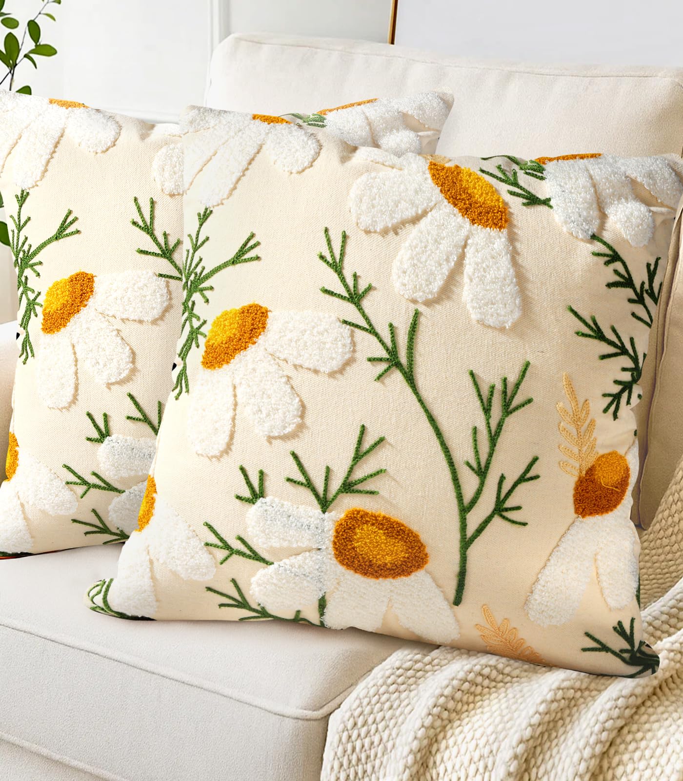 Kokaaee decorative covers brighten sofas, beds, and lounge areas.