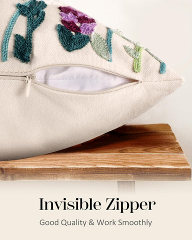 Kokaaee pillow cover with hidden zipper provides a clean, seamless look