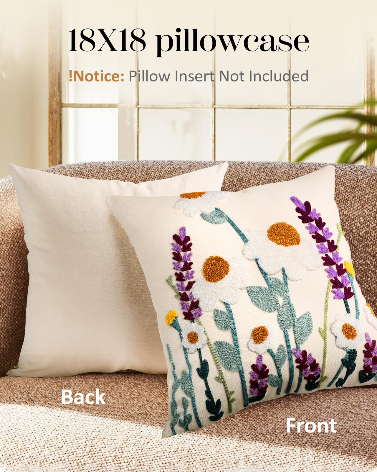 Kokaaee linen-cotton blend pillow cover combines durability with soft touch