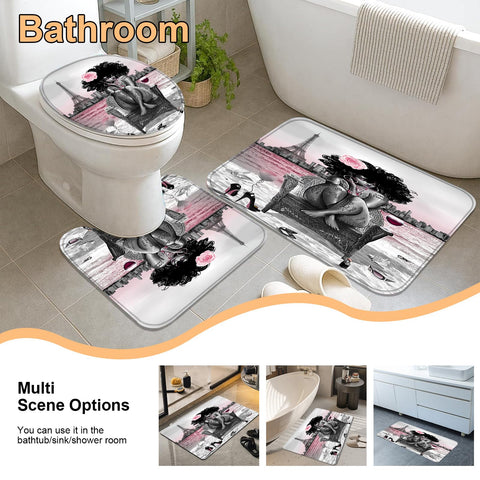 KOKGYM Non-slip bath rug helps keep feet secure