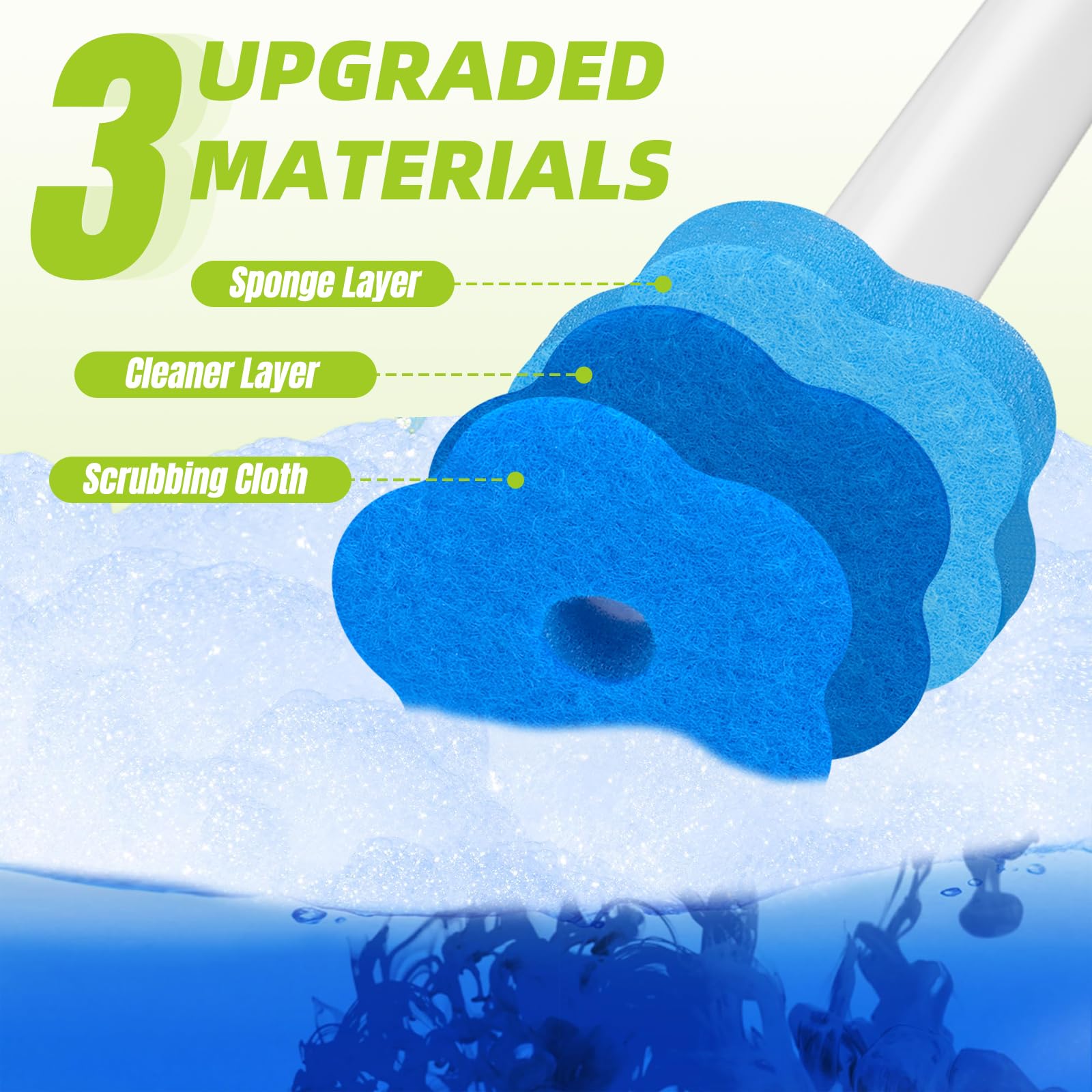 KOKL arc-design toilet brush reaches under the rim and drain
