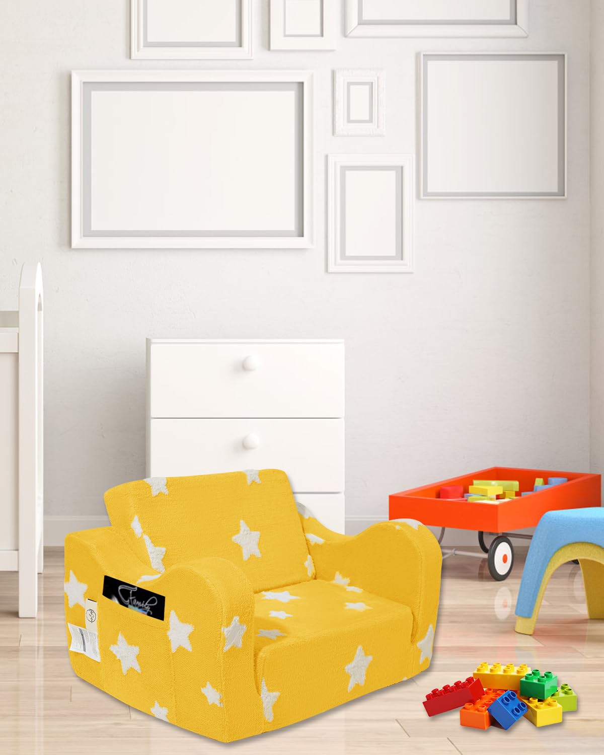 Lightweight design lets kids move the couch between rooms with ease.