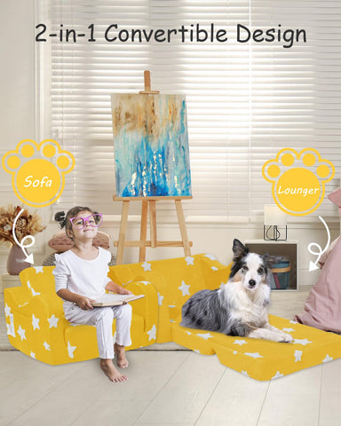 KokoSelene toddler couch in lounger mode ideal for cozy downtime and gaming.