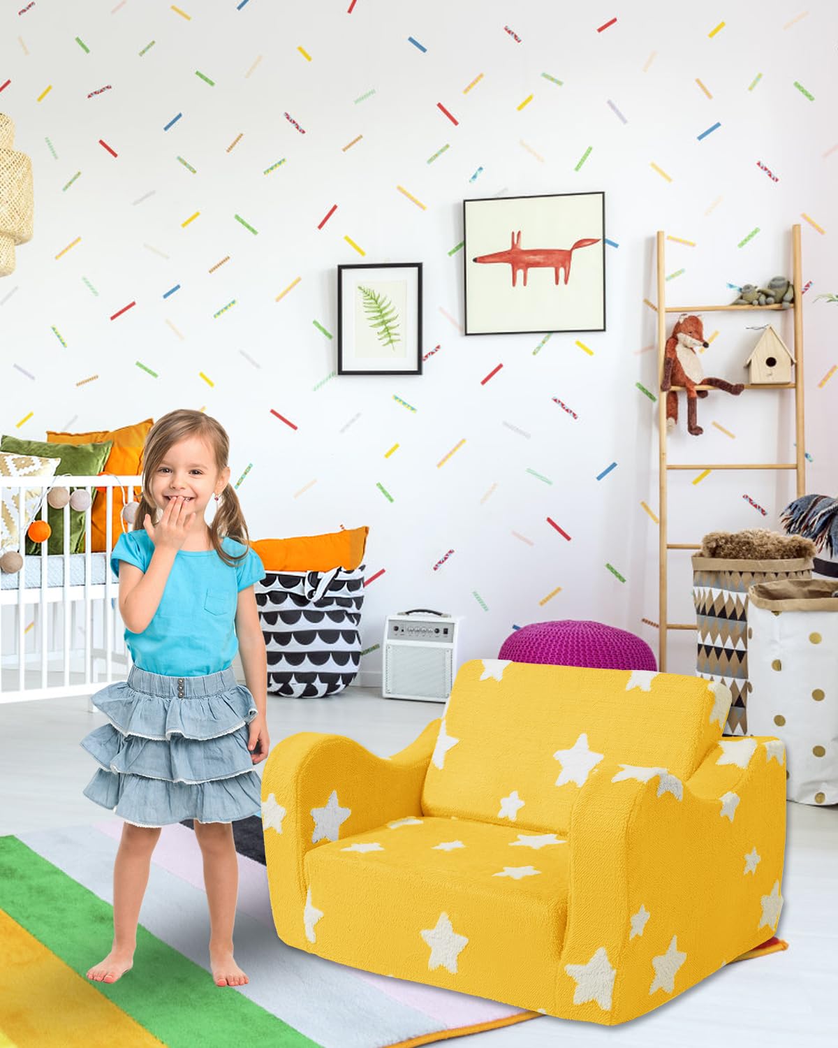 Machine-washable cover on KokoSelene simplifies cleanup after spills.