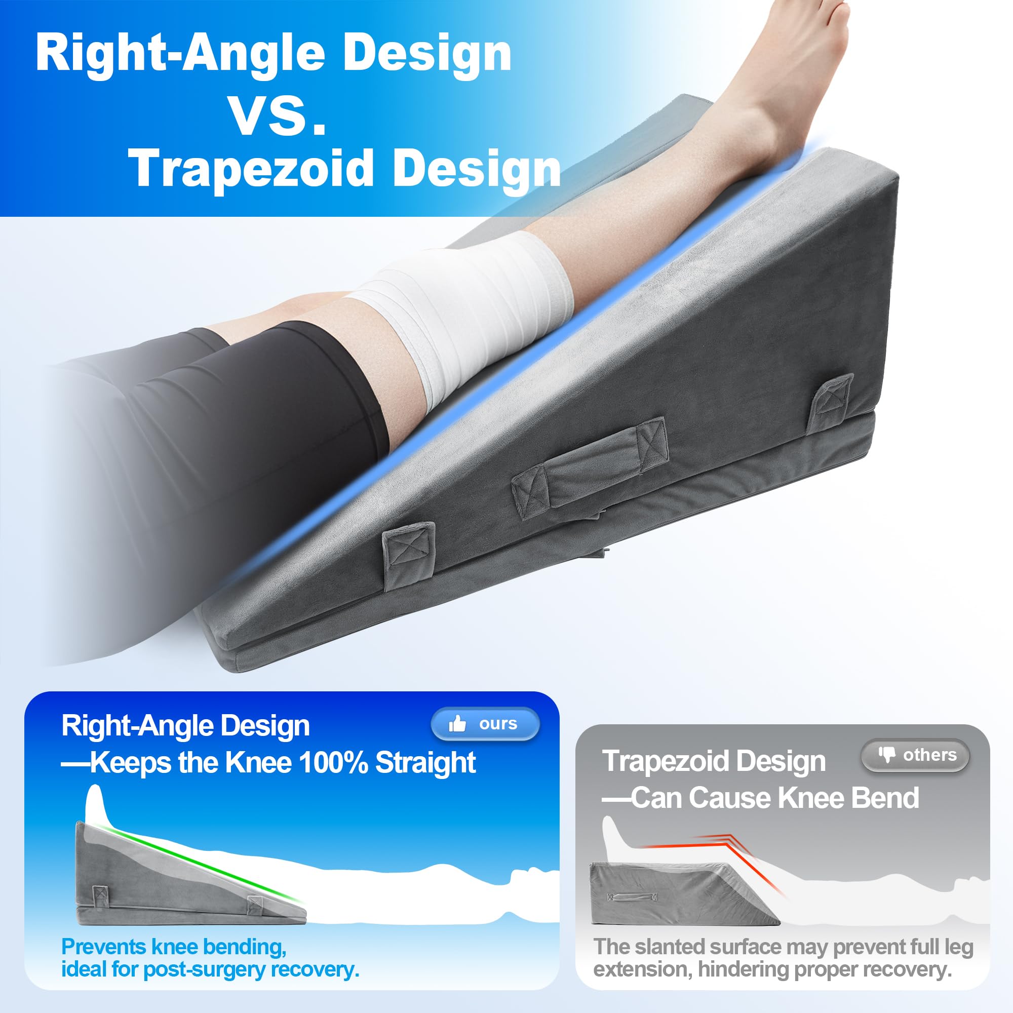 Kokoslo Memory-foam top layer provides soft, supportive cushioning for resting legs.