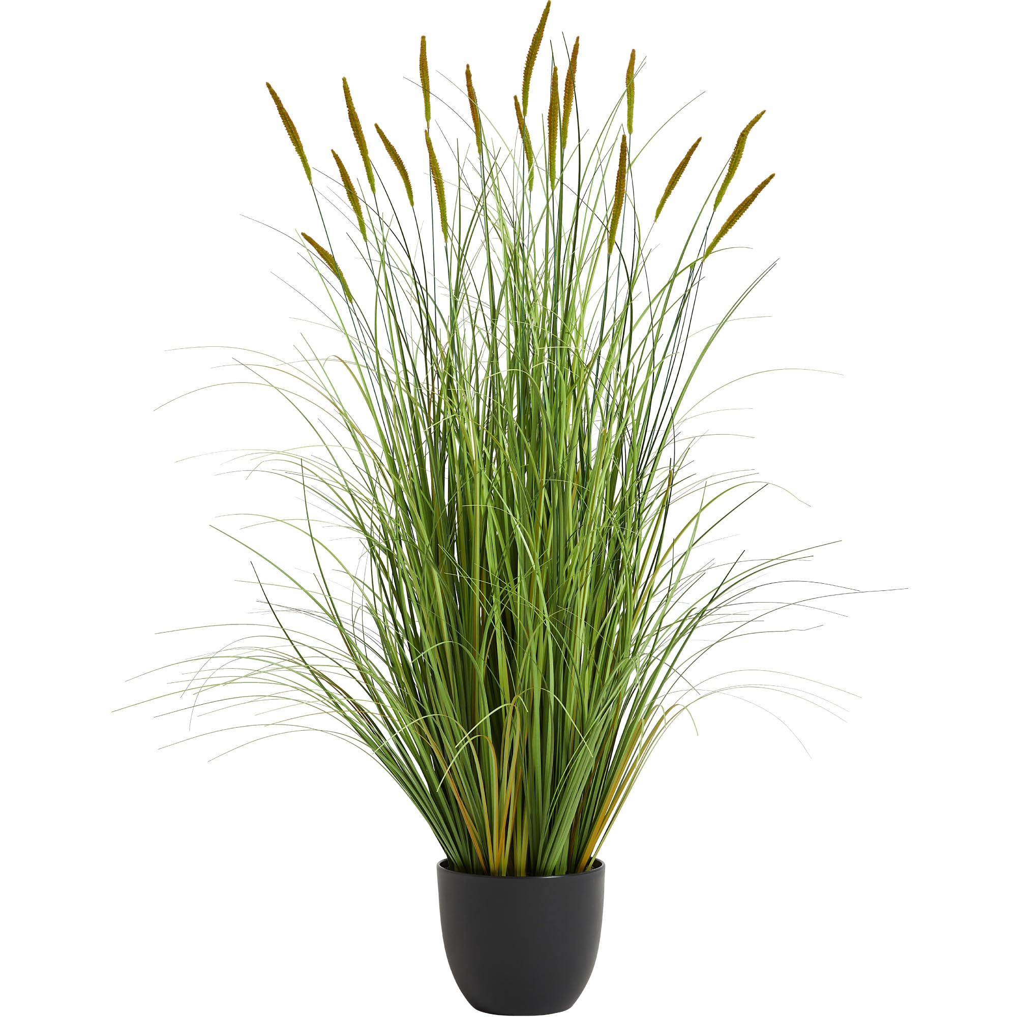 KOL 4ft artificial cattail grass in a pot for versatile home or office décor.